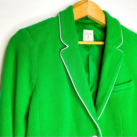 Gap Academy Blazer Green White Trim Preppy Jacket 8 - Picture 10 of 16